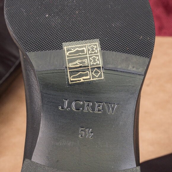 JCrew Harper Vintage Y2K Dark Brown Leather Riding Equestrian Zip Tall Boots 5.5 - Picture 7 of 10